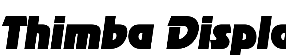 Thimba Display SSi Italic Yazı tipi ücretsiz indir